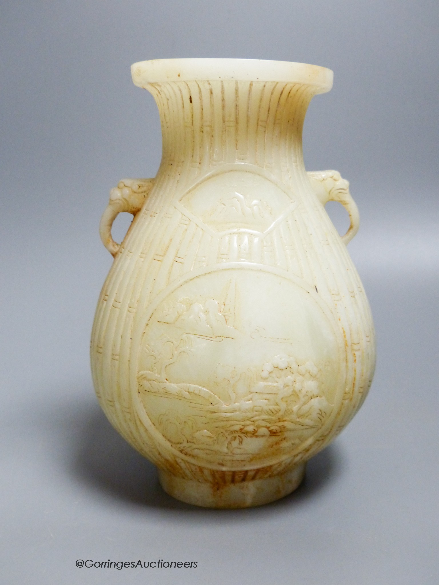 A 20th century Chinese simulated jade pot, height 20cm